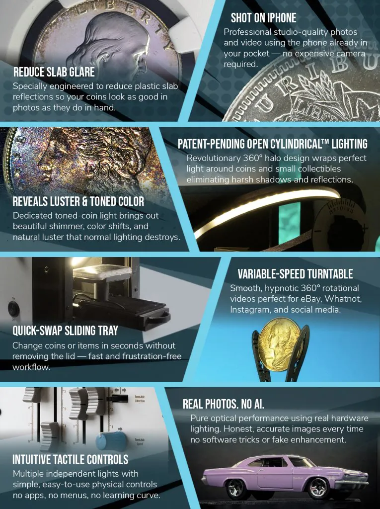 Halumin-C is the ultimate coin photography lighting